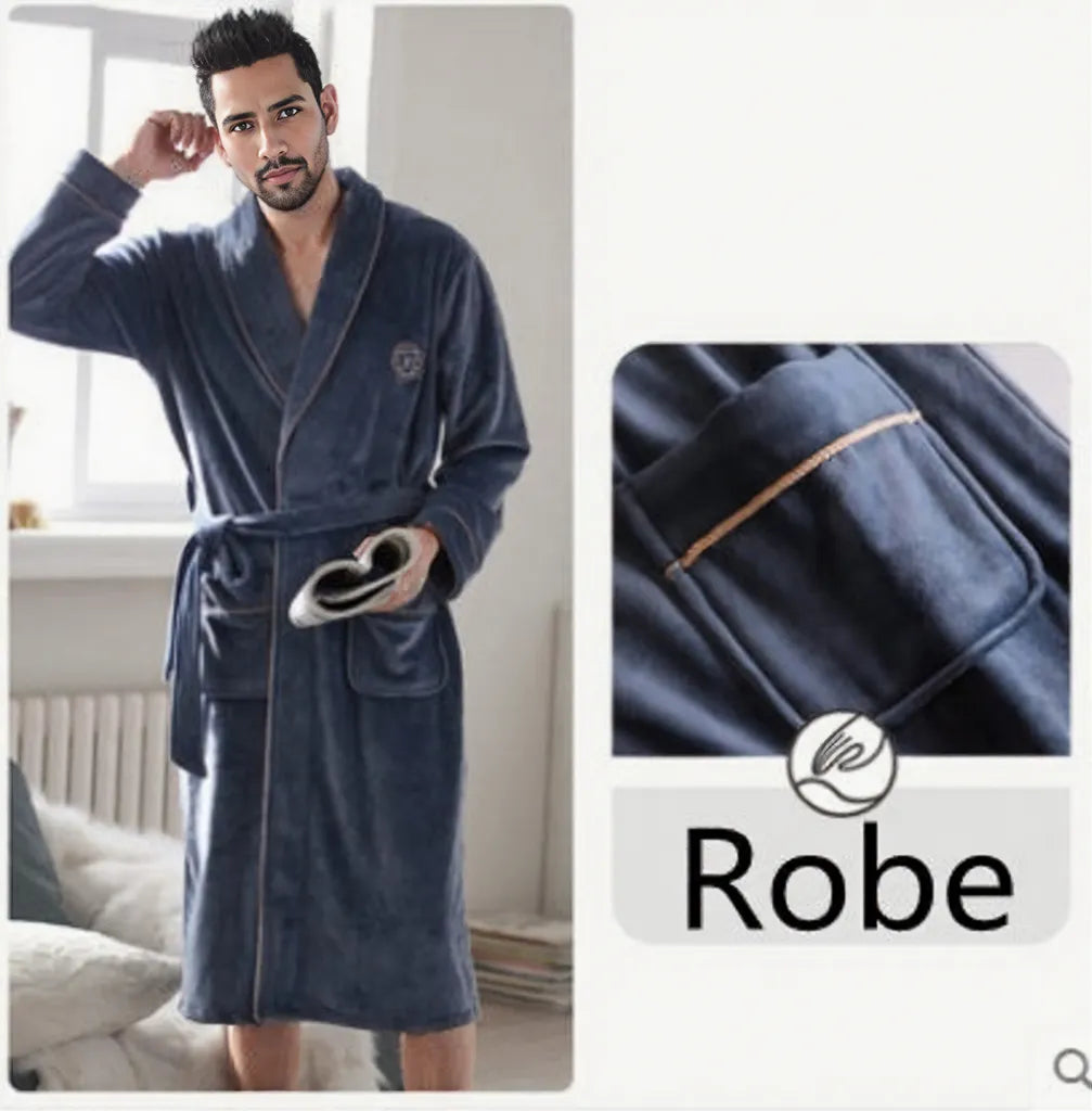 Robe unisexe d'hiver en velours de flanelle île de Bourgogne pour hommes et femmes