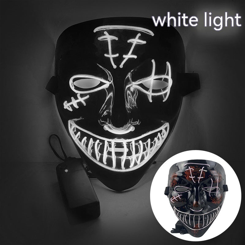 Masque d'Halloween lumineux LED à lumière froide
