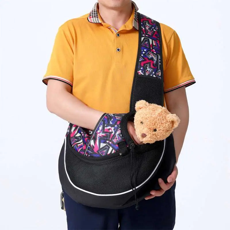 Black Mesh Carrying Pets Bag for Women