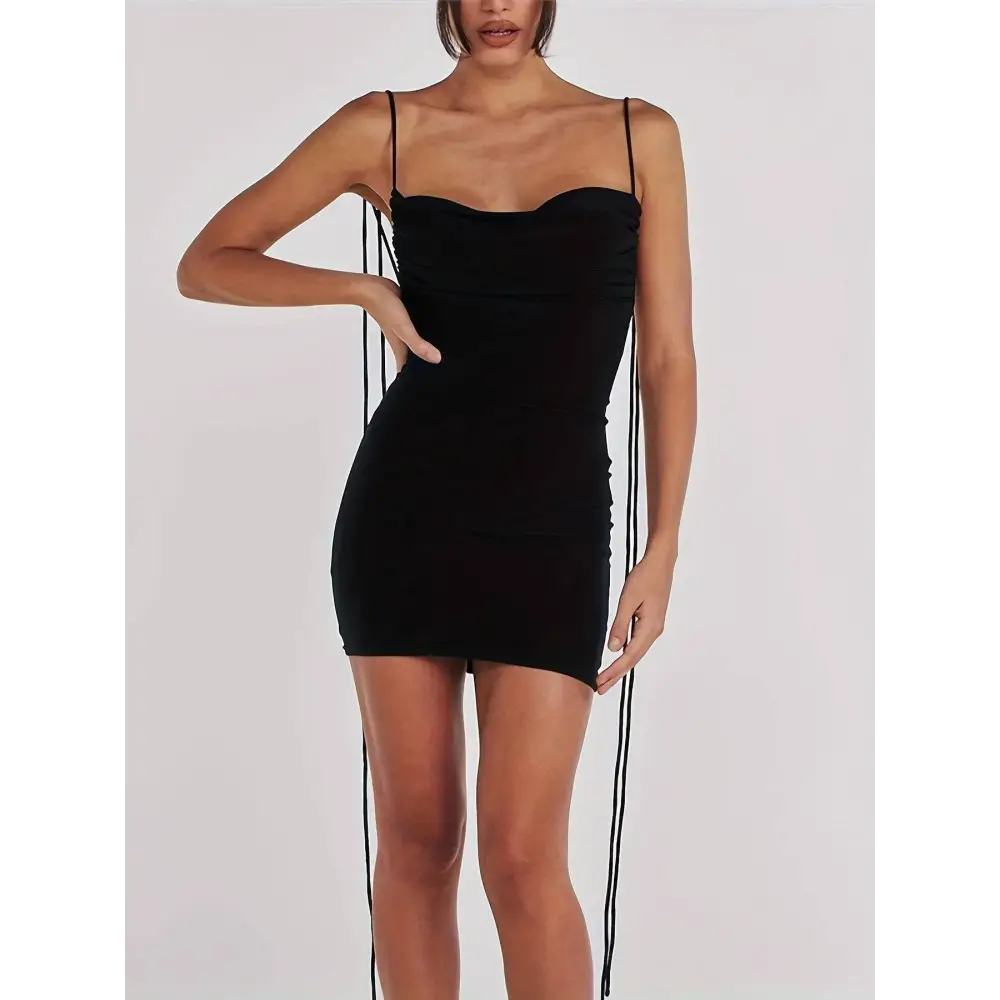 Mini-robe bustier noire Luxe Mode Femme