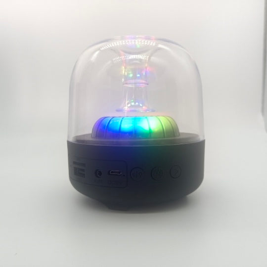 Enceinte en verre bleu Mini-ordinateur de bureau avec basses