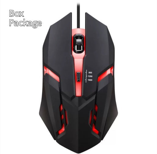 Souris filaire d'ordinateur E-sport Lumière respirante colorée Lumineuse USB Bureau Gaming