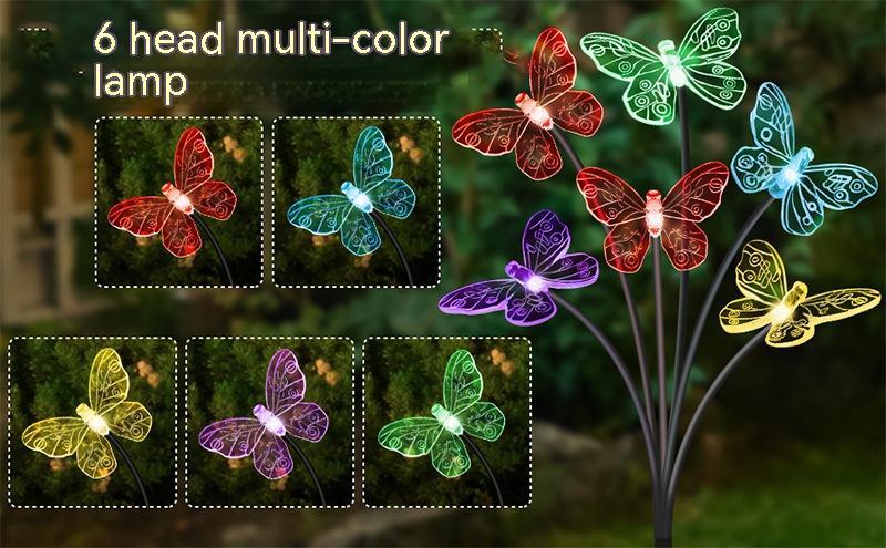 Lámpara Solar de Jardín con Forma de Mariposa