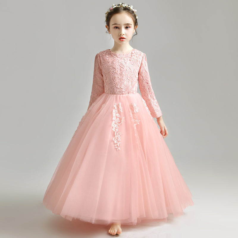 Robe de Soirée Enfant Fille Princesse Jupe Gaze Douce Anniversaire Enfant