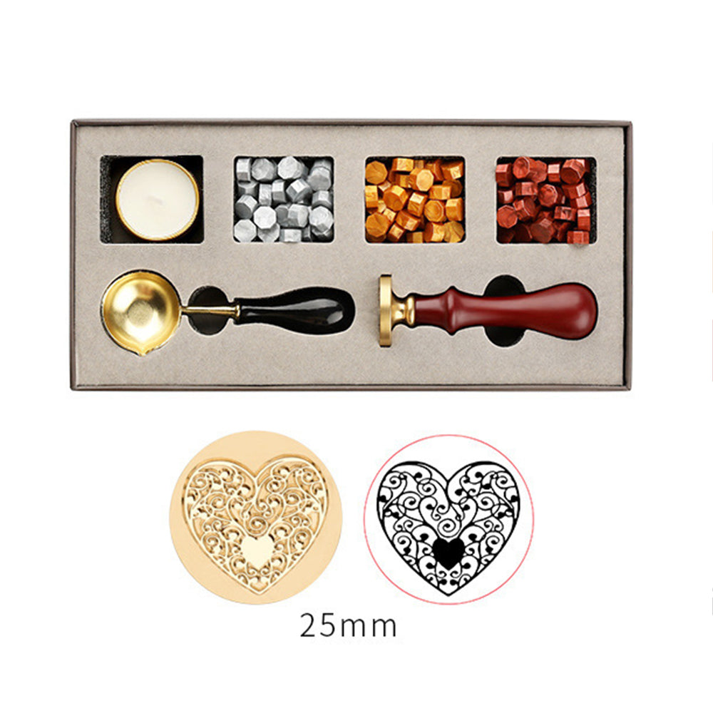 Ensemble complet de coffrets cadeaux avec tête de sceau en cire