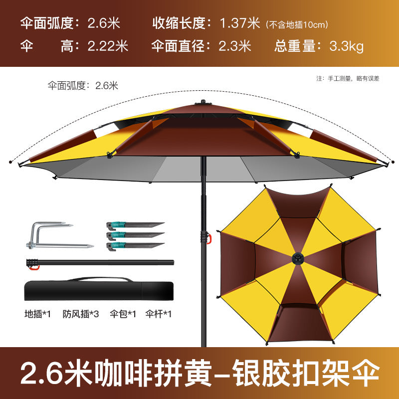 All-Weather Angler's Umbrella – Heavy Duty Fishing & Outdoor Shelter