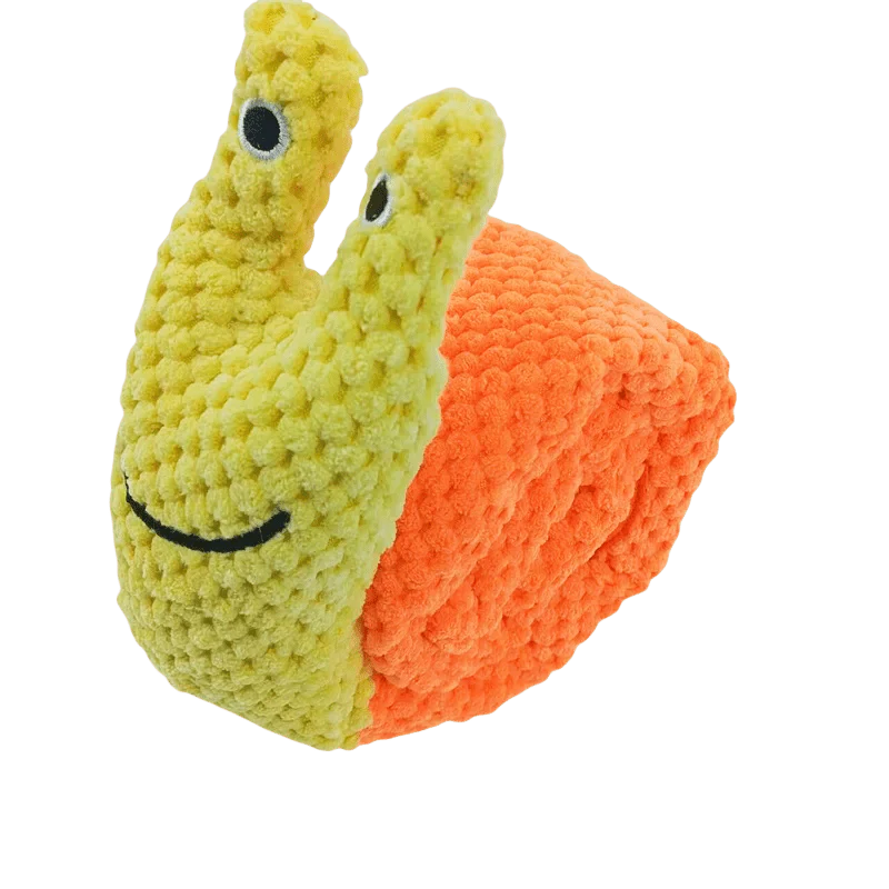 Dog Puzzle Feeder Plush Toy – Interactive Snail Design