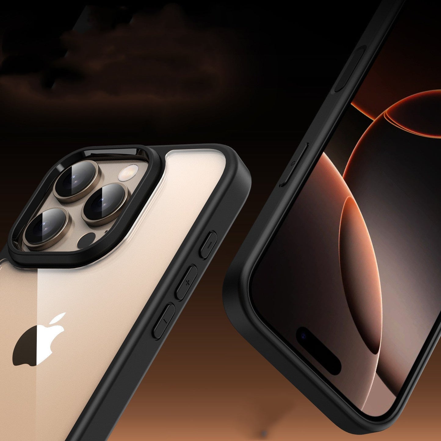Magnetic Airbag Drop-Resistant iPhone 16 Case – TPU + PC Transparent Cover