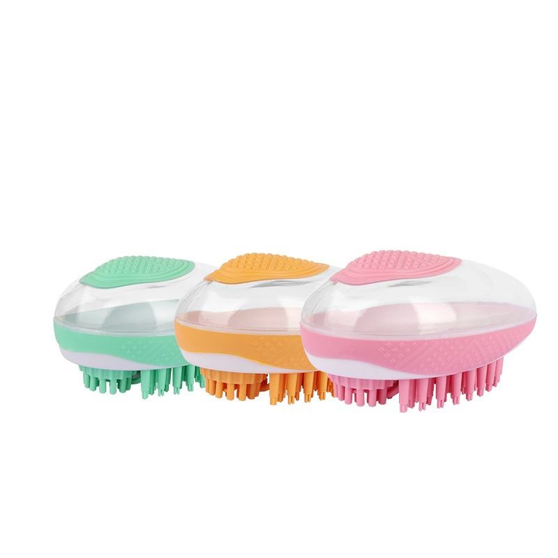 Brosse de bain 2 en 1 pour chien et chat, peigne de massage SPA pour animaux, en silicone souple, pour toilettage sous la douche, outil de nettoyage pour chien, produits pour animaux de compagnie