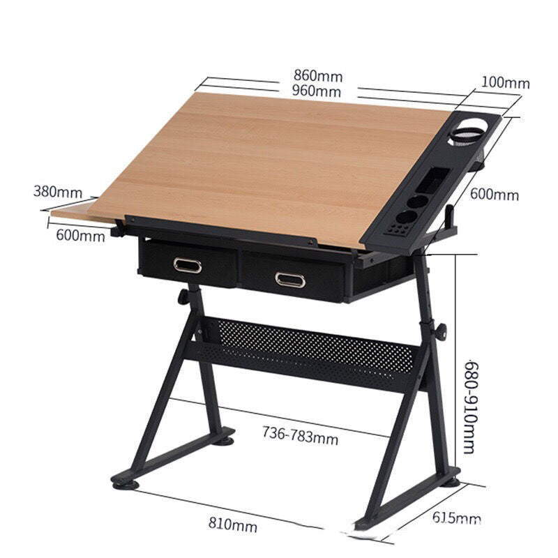Tablero de dibujo marco ajustable, mesa de pintura elevable, caballete de bocetos ajustable, caballete de arte, mini tablero de dibujo