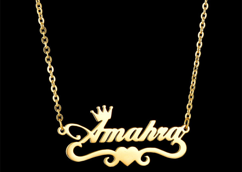 Nouveau produit créatif Collier de clavicule Lettre d'amour anglaise