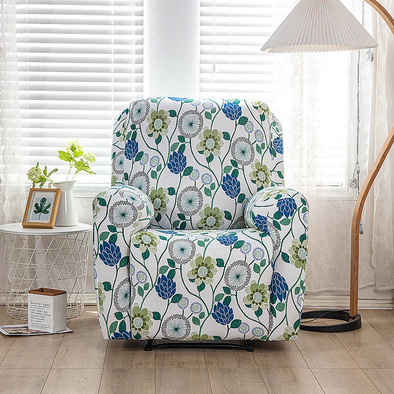 Housse de fauteuil inclinable tout compris en tissu imprimé extensible, 1 place