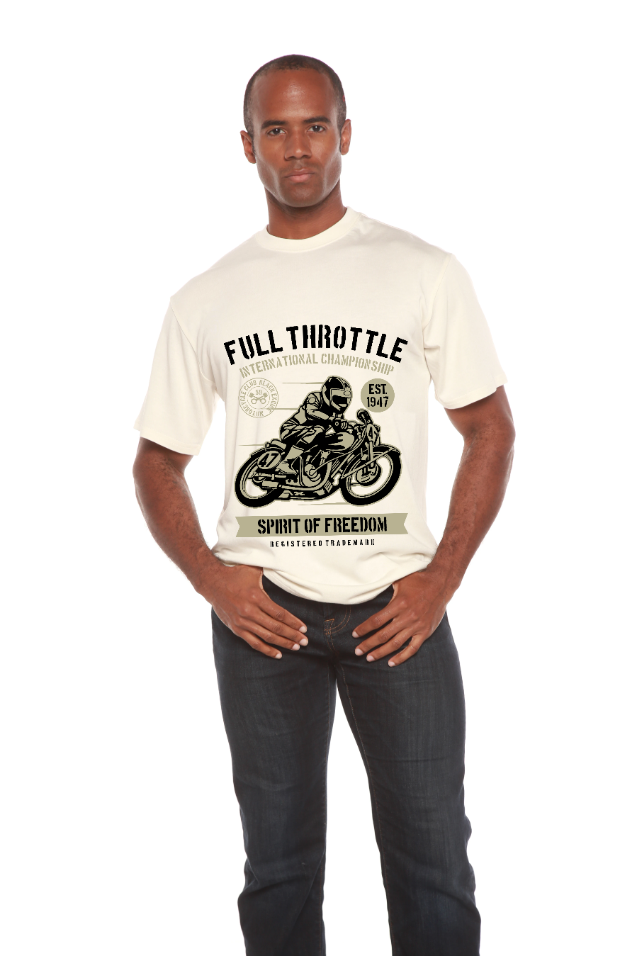 T-shirt graphique à manches courtes Fuul Throttle en bambou/coton biologique pour homme