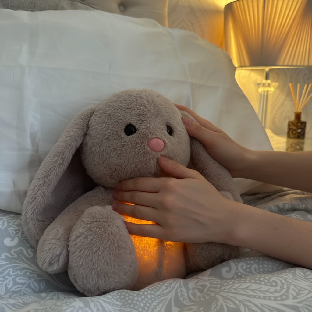 Breathing Plush Toy Calming Sleep Aid Stuffed Animal with Music & Light