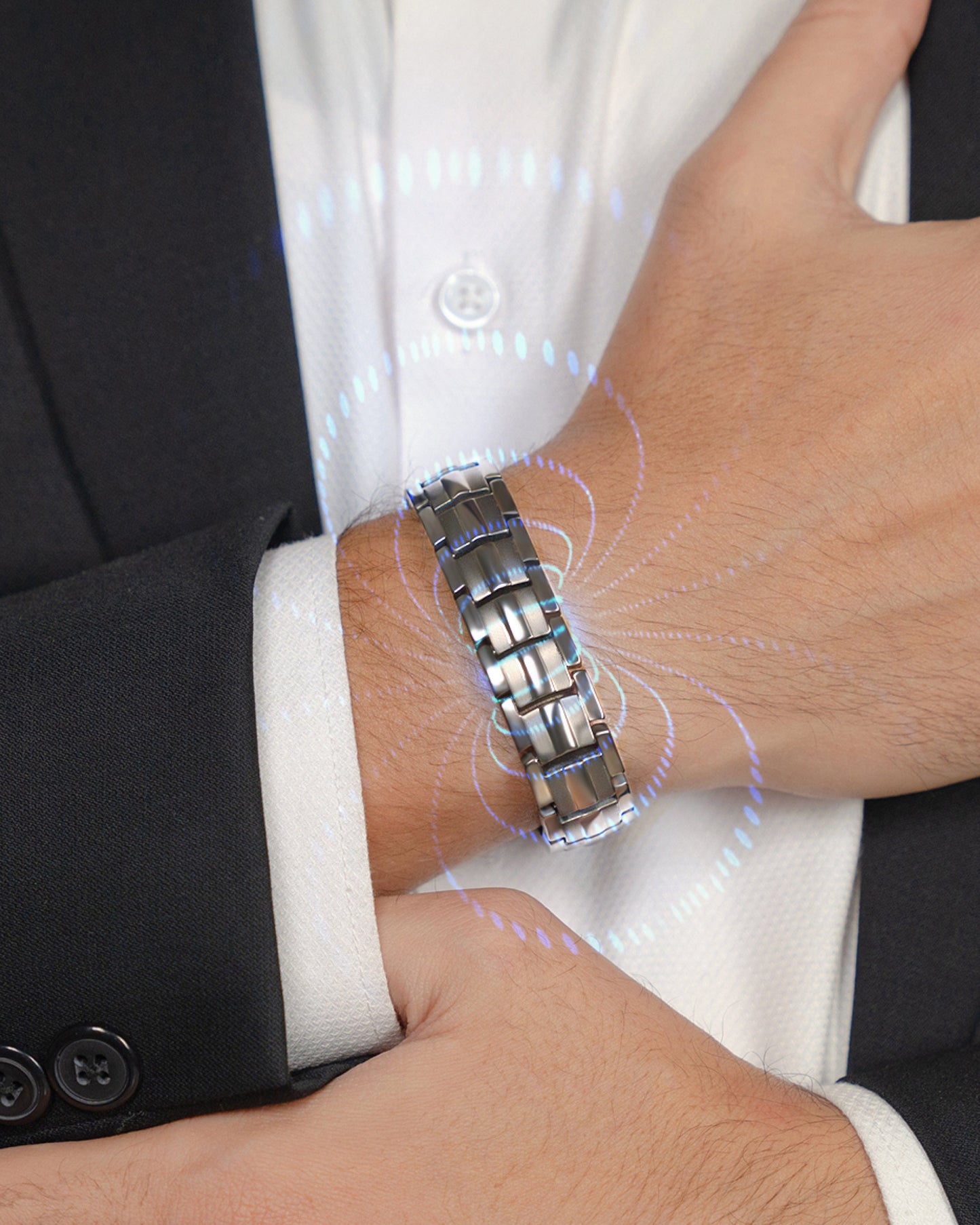 EllipseMAX Magnetic Bracelet for Men (Gunmetal)