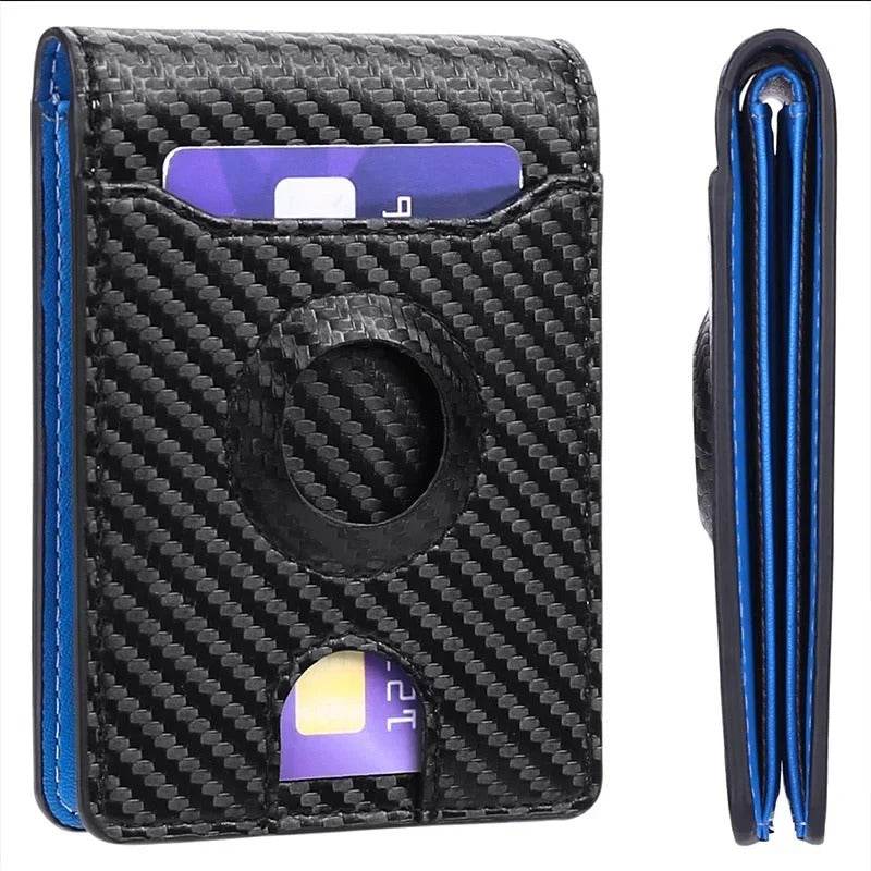 RFID Slim Card Holder Wallet for Dad, Husband, Son, Brother, Boyfriend – AirTag Slot, Father’s Day Gift