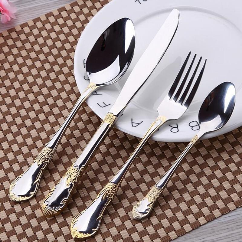 Set de Cubiertos de Acero Inoxidable Elizabeth de 24 Piezas