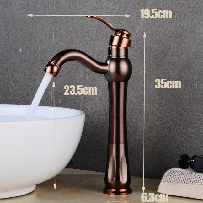 Grifo de baño vintage de un solo agujero Lily