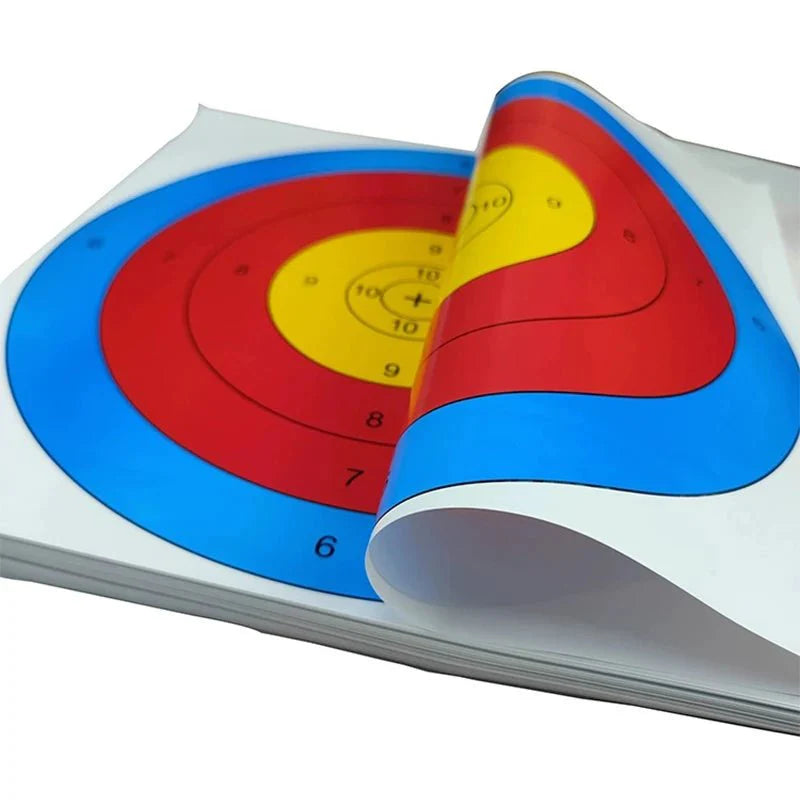 PVC Archery Paper Targets – High-Visibility Shooting Sheets (15.7" × 15.7")