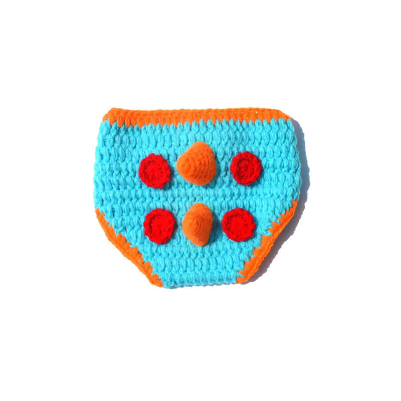 Knitted Dinosaur Baby Hat Set