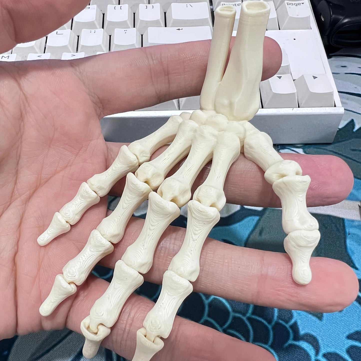 Manos de esqueleto de calavera aterradora | Accesorios para fiestas de Halloween y decoración de casas embrujadas