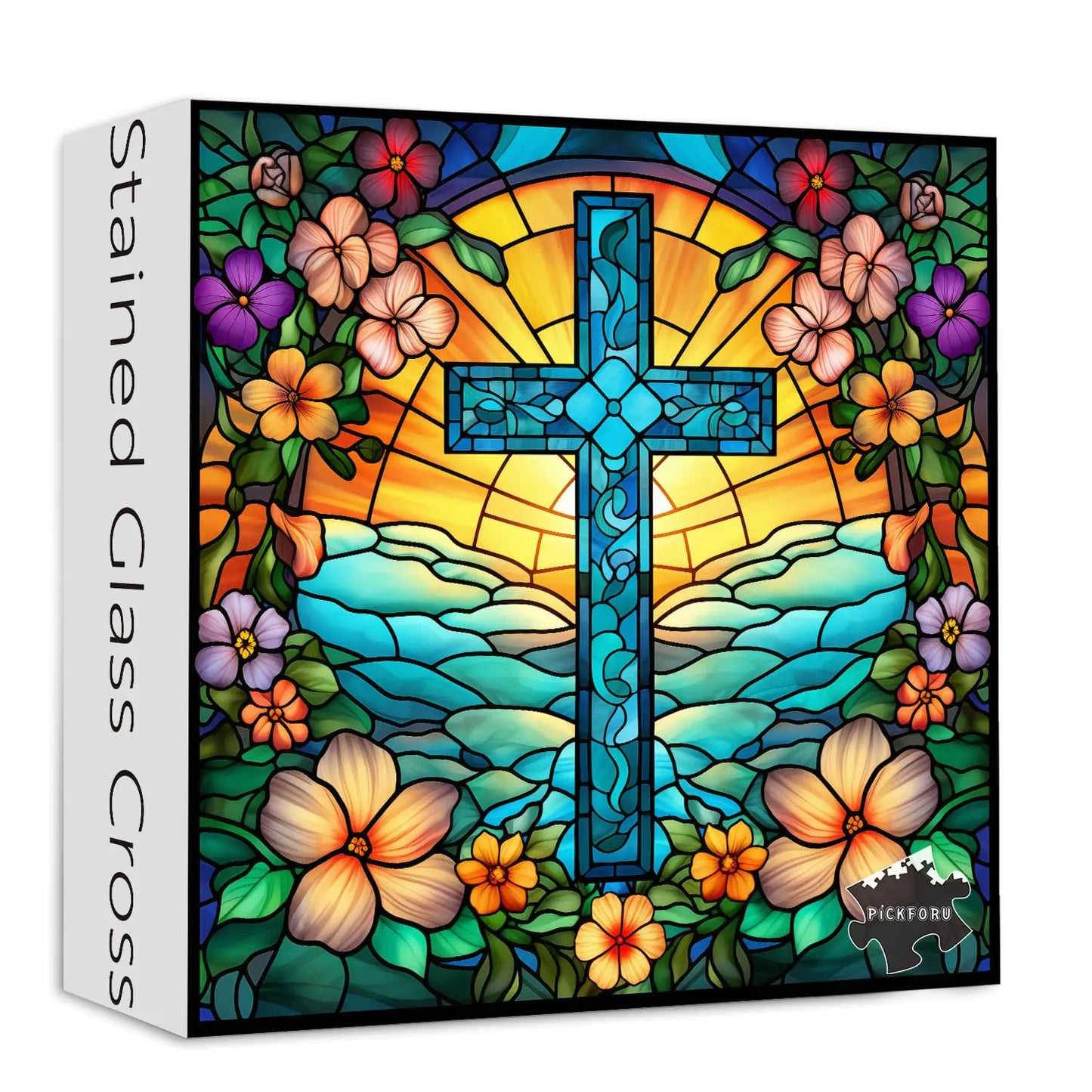 1000+ Pieces Cross Stained Glass Puzzles for Adults