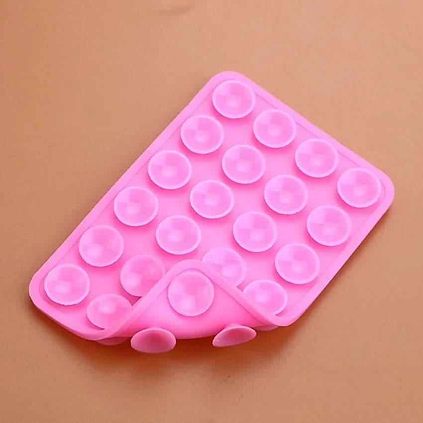 Double-Sided Silicone Phone Wall Mount – 2-Pack Suction Grip
