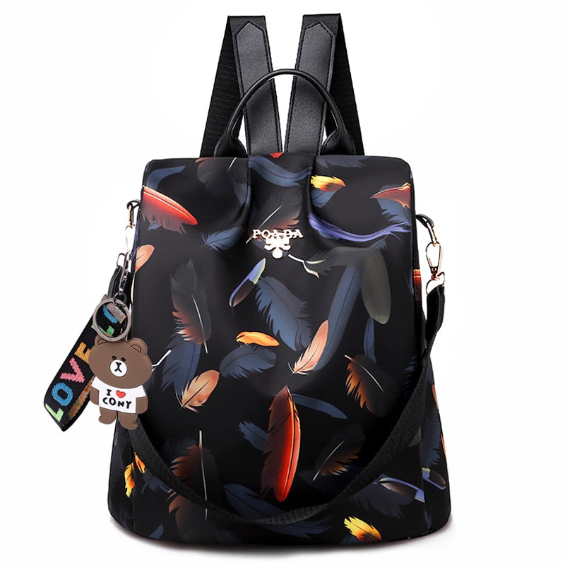 Water Resistant Anti Theft Backpack Oxford Travel Daypack 30cm
