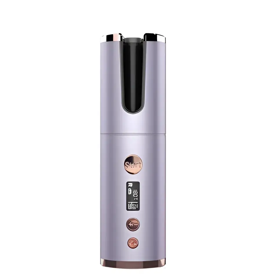 Wireless Rechargeable Curling Iron with Digital Display