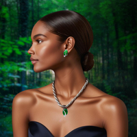 Luxeverdant Pear-cut Emerald Gold Jewelry