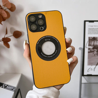 Litchi Grain Leather iPhone 15 & 16 Case