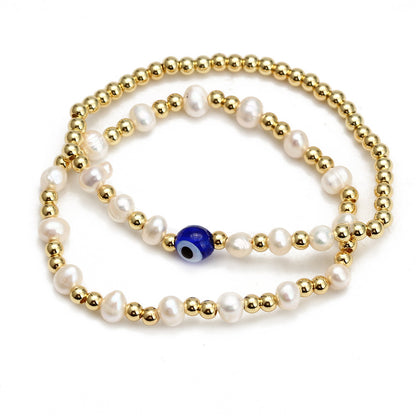 Women's Evil Eye Beads Bracelet Set – Colorful Boho Stackable Bracelets for Protection & Style