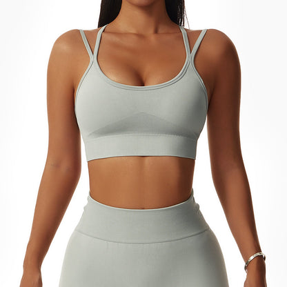 Shockproof Beauty Back Sportswear Seamless Gathering Vest Women