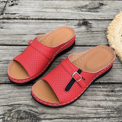 European And American Style Belt Buckle Stylish And Lightweight Slippers