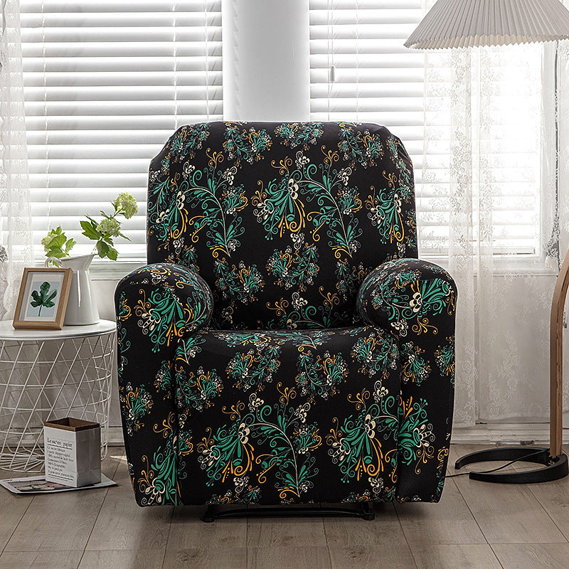 Housse de fauteuil inclinable tout compris en tissu imprimé extensible, 1 place