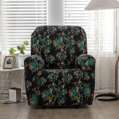 Housse de fauteuil inclinable tout compris en tissu imprimé extensible, 1 place