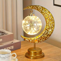 Crescent Moon LED Table Lamp – Festive Decorative Light for Home & Celebration