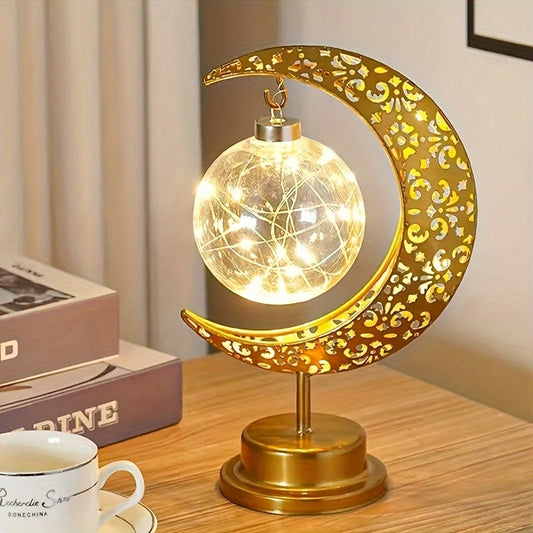 Lampe de table LED Croissant de Lune – Lumière décorative festive pour la maison et les célébrations
