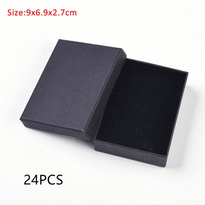 Caja de regalo de cartón rectangular para joyería
