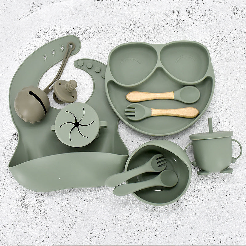 Assiette et bol d'apprentissage 11 pièces pour bébé