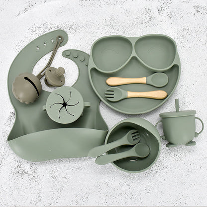 Assiette et bol d'apprentissage 11 pièces pour bébé
