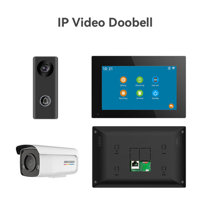 Vidéophone 1V2, surveillance en temps réel, sonnette sans fil, système d'interphone intelligent