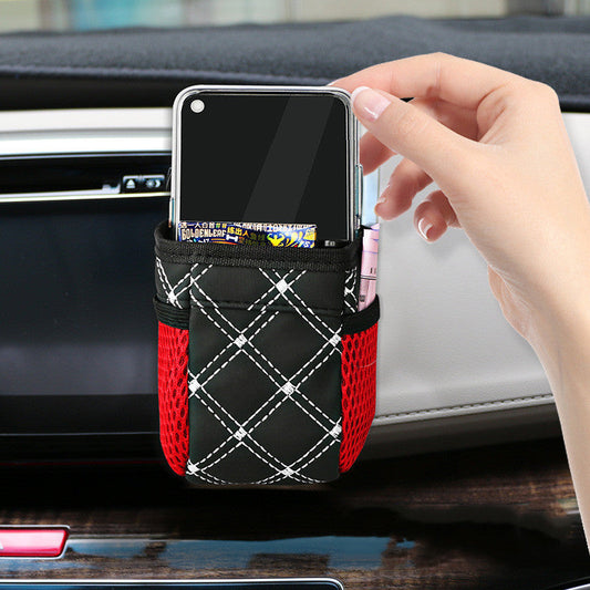 Cubo de almacenamiento para la salida de aire del coche estilo vino tinto