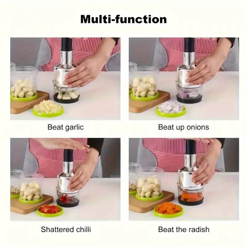 Stainless Steel Hand-Press Veggie Cutter