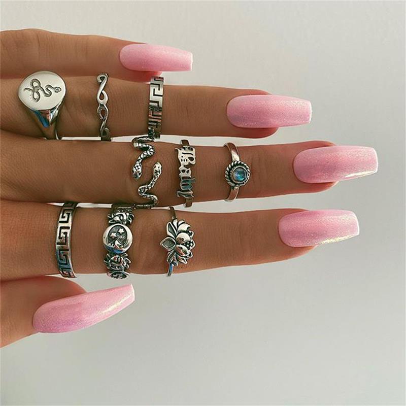 Women's Vintage Water Drop Diamond Ring Suit