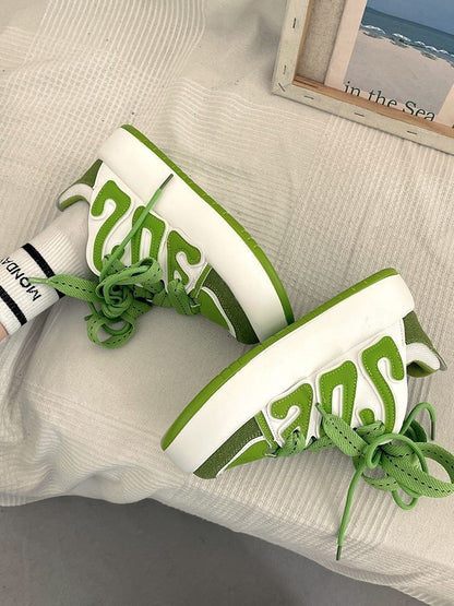 Chaussures de sport décontractées, style rétro rouge, polyvalentes, design montantes, pour la rue