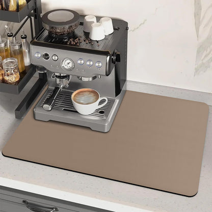 Simple Solid Color New Style Diatomaceous Earth Coffee Machine Mat