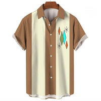 Men's Hawaiian Shirt Casual Button Short Sleeve
