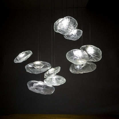 Lámpara de araña decorativa de cristal posmoderna de lujo ligero