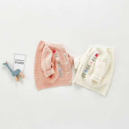 Hand-embroidered Jacket Top All-match Cardigan